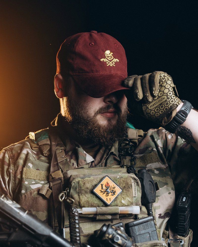 Кепка бордова "Веселий Роджер" Cap_RBZ_bordo фото
