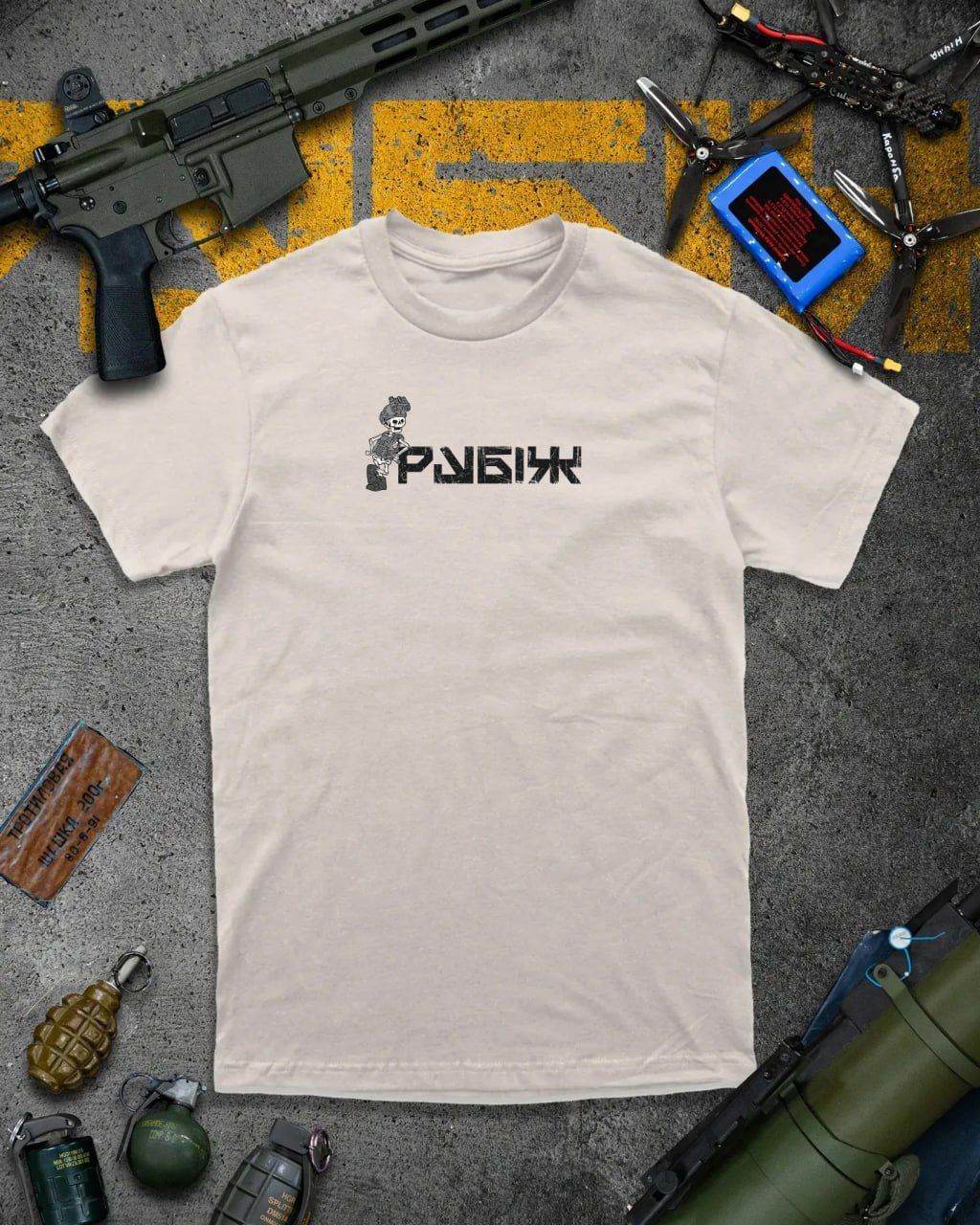 Лімітована світла футболка "РУБІЖ" х ATF  rubizh_atf_light фото