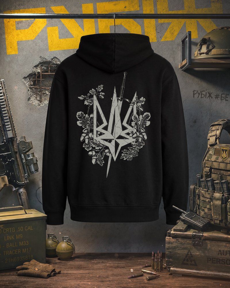 Фірмове тепле худі "РУБІЖ" L/XL hoodie_sword фото